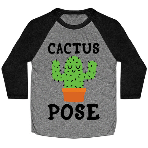 Cactus Pose Yoga Baseball Tee