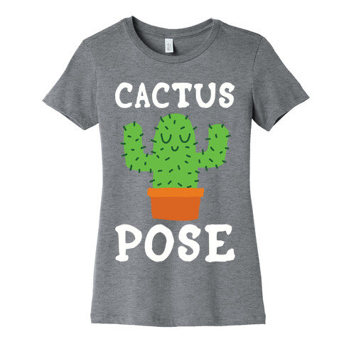 Cactus Pose Yoga Womens T-Shirt