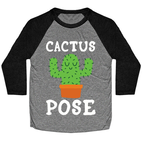 Cactus Pose Yoga Baseball Tee