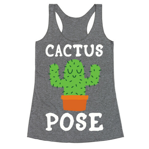 Cactus Pose Yoga Racerback Tank Top