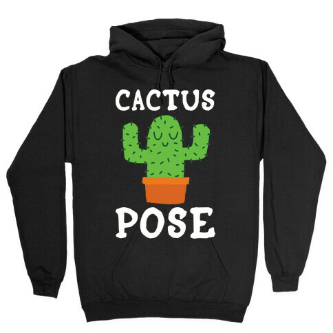 Cactus Pose Yoga Hooded Sweatshirt