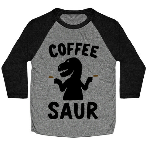 Coffeesaur Dinosaur Baseball Tee