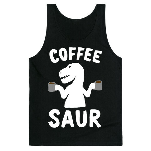 Coffeesaur Dinosaur Tank Top