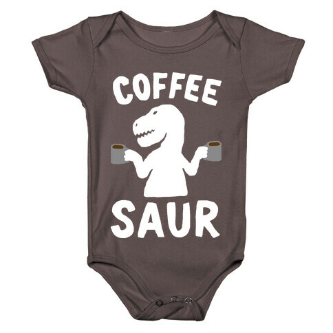 Coffeesaur Dinosaur Baby One-Piece