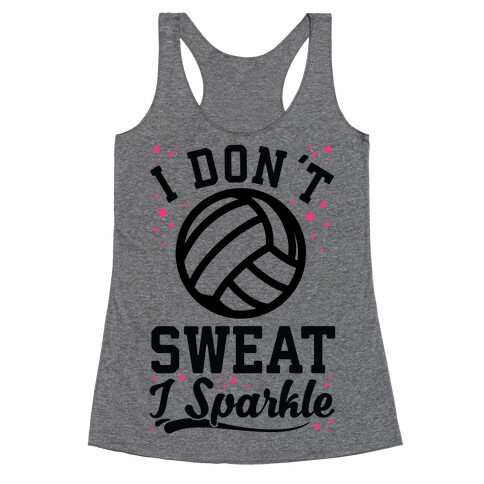I Don't Sweat I Sparkle Volleyball Racerback Tank Top