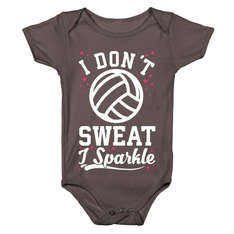 I Don't Sweat I Sparkle Volleyball Baby One-Piece