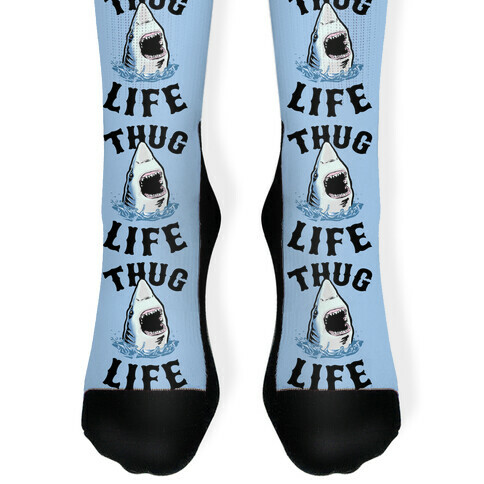 Thug Life Shark Sock