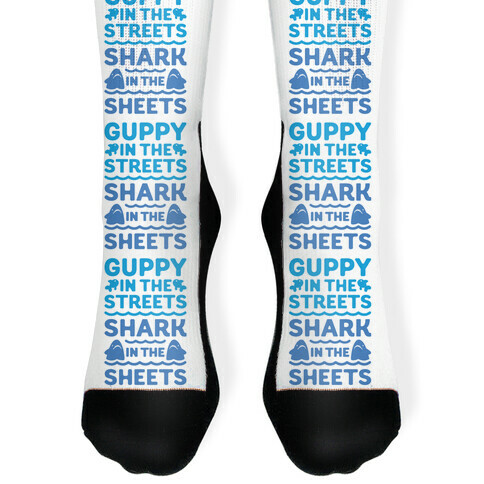 Guppy In The Streets Shark In The Sheets= Sock