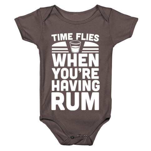 Time Flies When You're Having Rum  Baby One-Piece