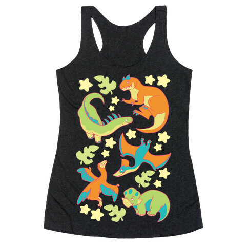 Funky Dinosaur Friends Racerback Tank Top