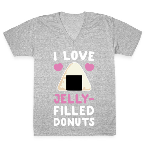 I Love Jelly-Filled Donuts V-Neck Tee Shirt