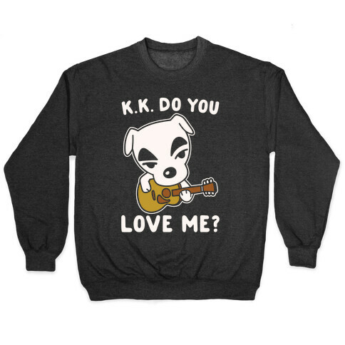 K.K. Do You Love Me Parody White Print Pullover