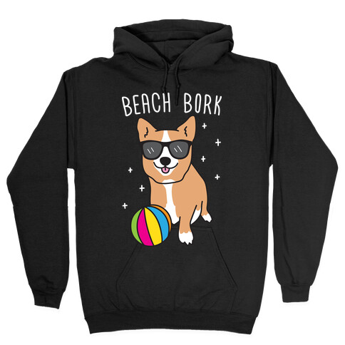 Beach Bork Corgi Hooded Sweatshirt