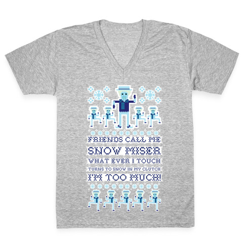 Friends Call Me Snow Miser V-Neck Tee Shirt