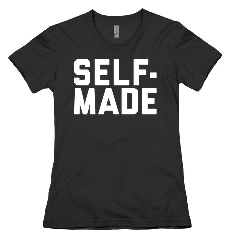 Self-Made White Print Womens T-Shirt