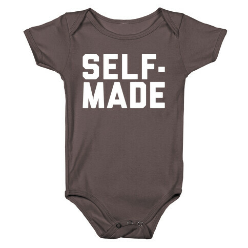 Self-Made White Print Baby One-Piece