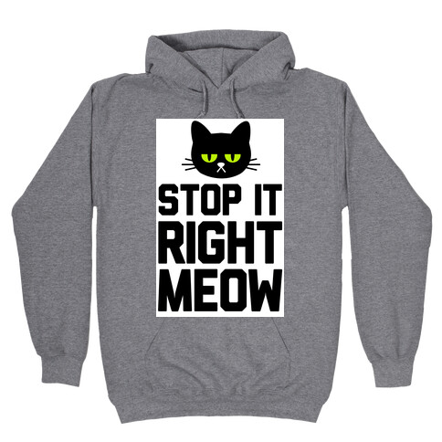 Stop it Right Meow Hooded Sweatshirt