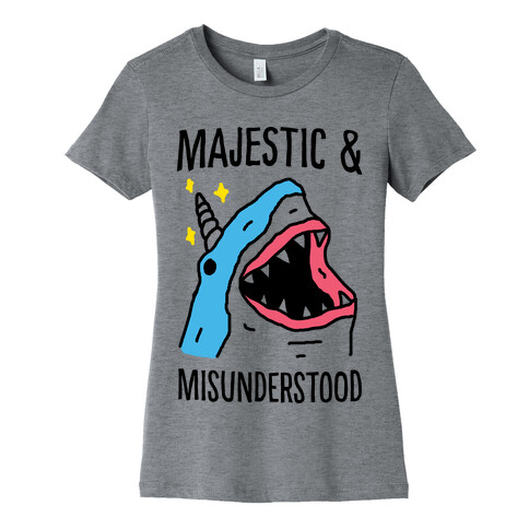 Majestic And Misunderstood Shark Womens T-Shirt