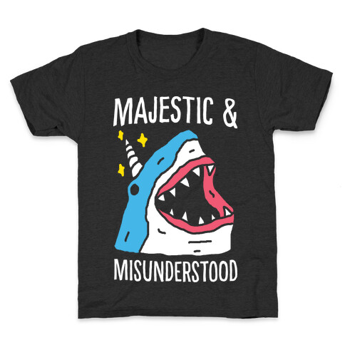 Majestic And Misunderstood Shark Kids T-Shirt