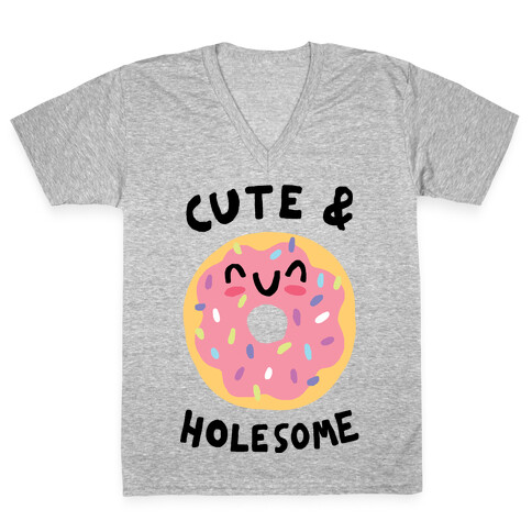Cute And Holesome Donut V-Neck Tee Shirt