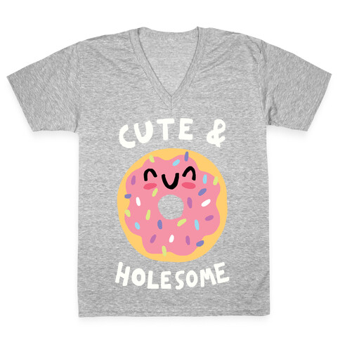 Cute And Holesome Donut V-Neck Tee Shirt