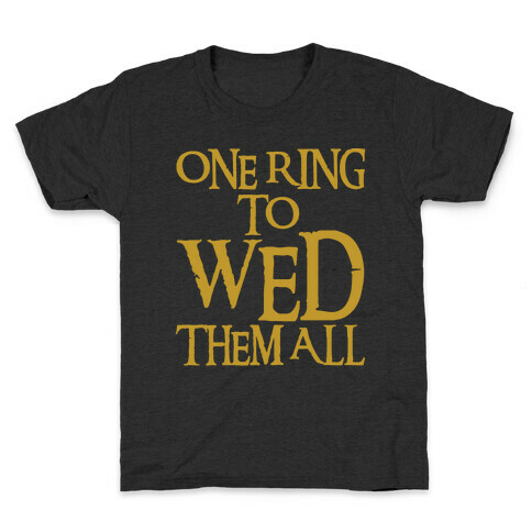 One Ring To Wed Them All Parody White Print Kids T-Shirt