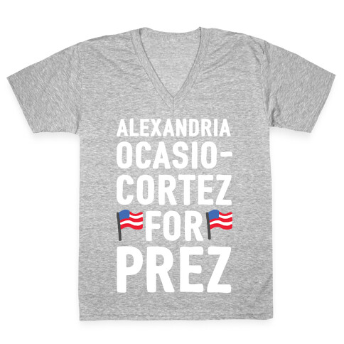 Alexandria Ocasio-Cortez For Prez V-Neck Tee Shirt