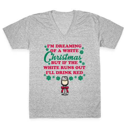 I'm Dreaming of A White Christmas V-Neck Tee Shirt