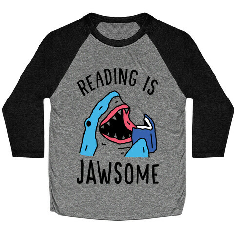 Reading Is Jawsome Shark Baseball Tee