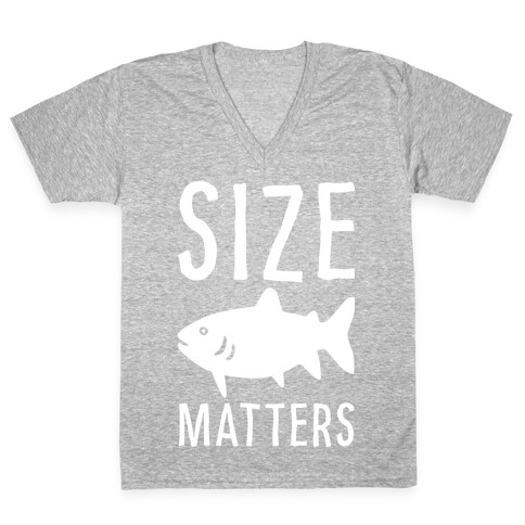 Size Matters Fishing V-Neck Tee Shirt