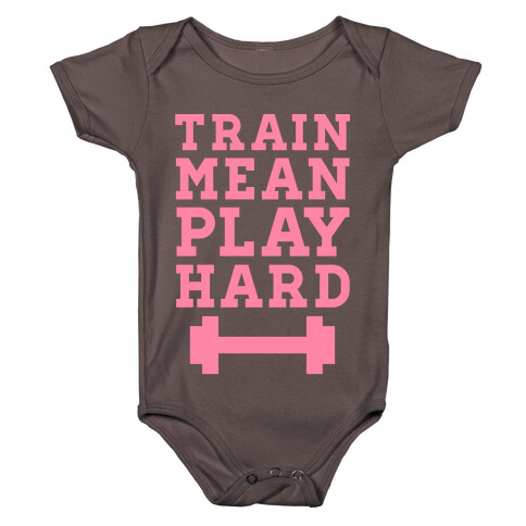 Train Mean Play Hard Baby One-Piece