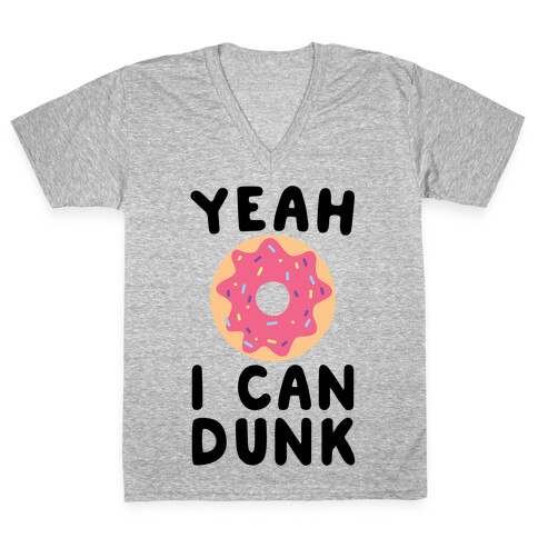 Yeah, I Can Dunk - Donut V-Neck Tee Shirt