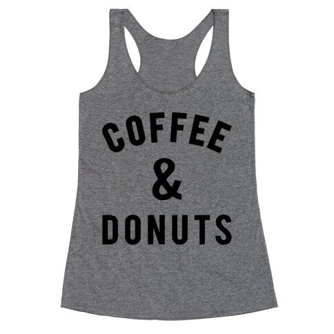 Coffee And Donuts Racerback Tank Top