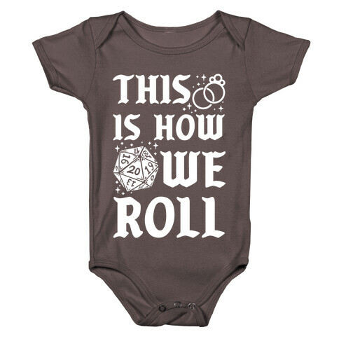 This is How We Roll Bride D20 Baby One-Piece