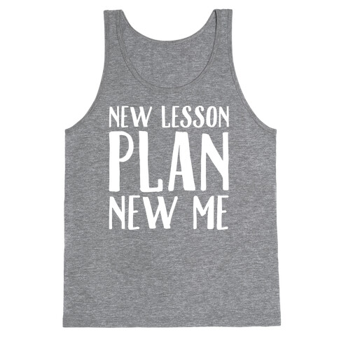 New Lesson Plan New Me White Print Tank Top