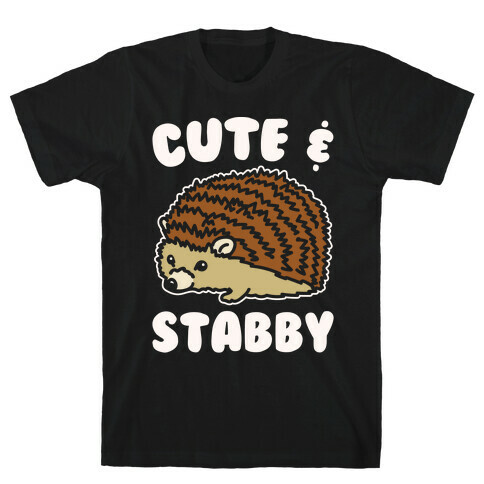 Cute & Stabby White Print T-Shirt