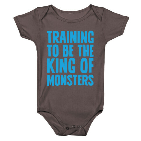 Training To Be The King of Monsters Parody White Print Baby One-Piece