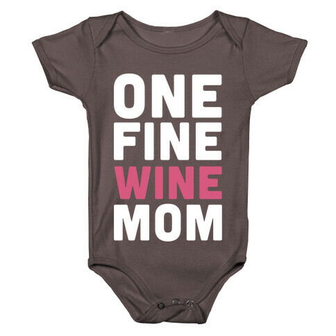 One Fine Wine Mom Baby One-Piece