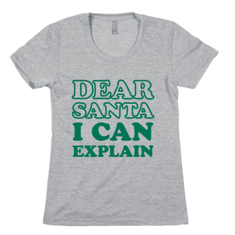 Dear Santa I Can Explain Womens T-Shirt