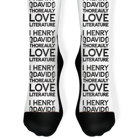 I Henry David Thoreauly Love Literature Sock