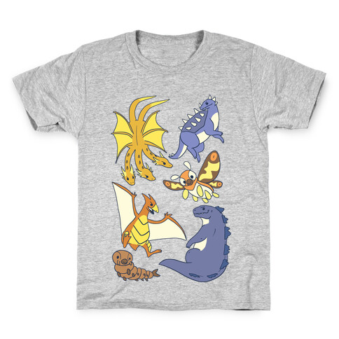 Godzilla and Friends Pattern Kids T-Shirt