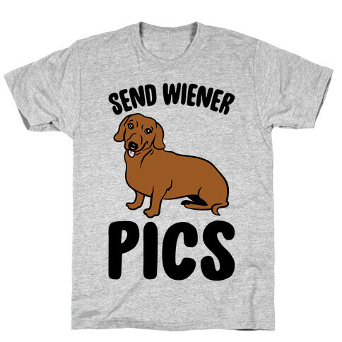 Send Wiener Pics Dachshund Parody T-Shirt