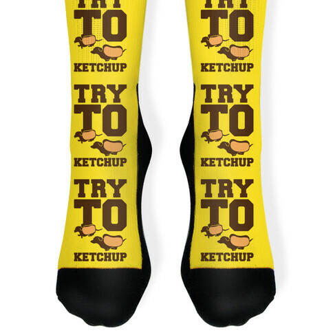 Try To Ketchup Dachshund Wiener Dogs Sock