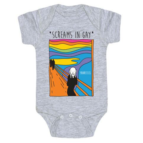 Screams In Gay Edvard Munch Parody Baby One-Piece