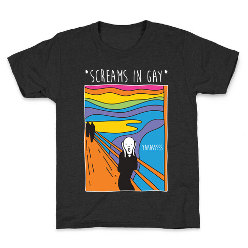 Screams In Gay Edvard Munch Parody Kids T-Shirt