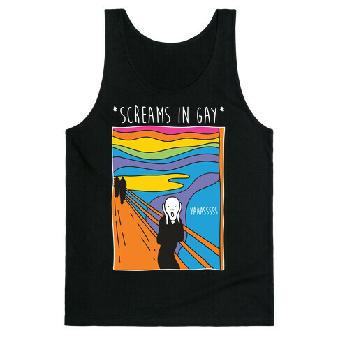 Screams In Gay Edvard Munch Parody Tank Top