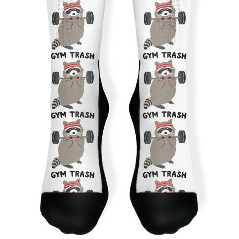 Gym Trash Raccoon Sock