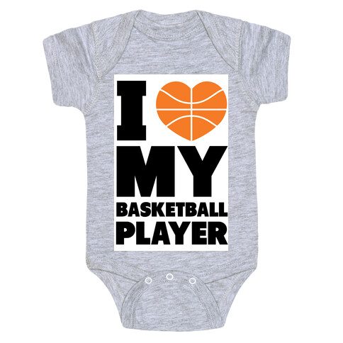 I Love My Basketball Player Baby One-Piece
