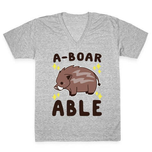 A-boarable - Boar V-Neck Tee Shirt