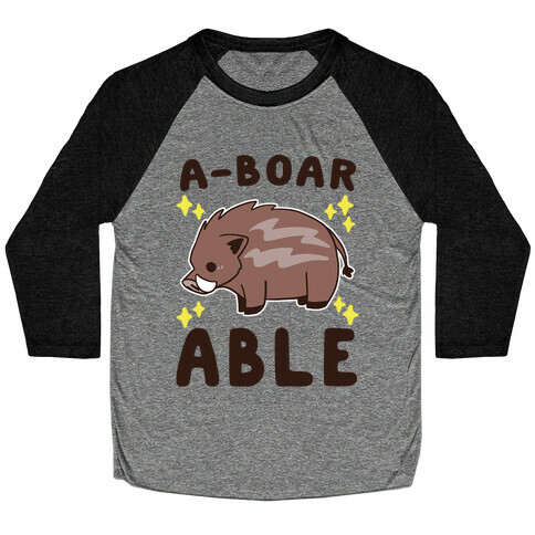 A-boarable - Boar Baseball Tee